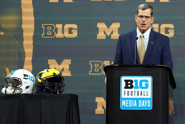 Michigan head coach Jim Harbaugh